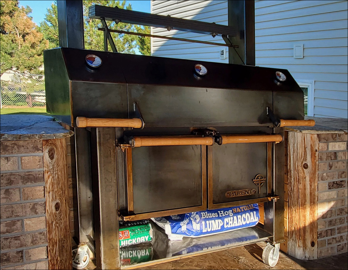 Andrew Parent Peacemaker Grill Cabinet Smoker 2x5 Installed