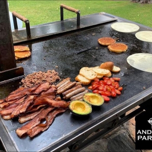 Breakfast on the Andrew Parent Peacemaker Grill Flat Top 4x4