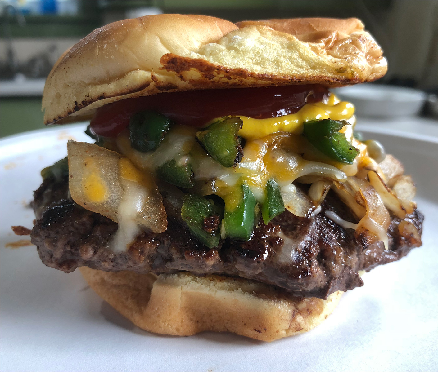 Burger Jalepeno on a Peacemaker Grill Andrew Parent
