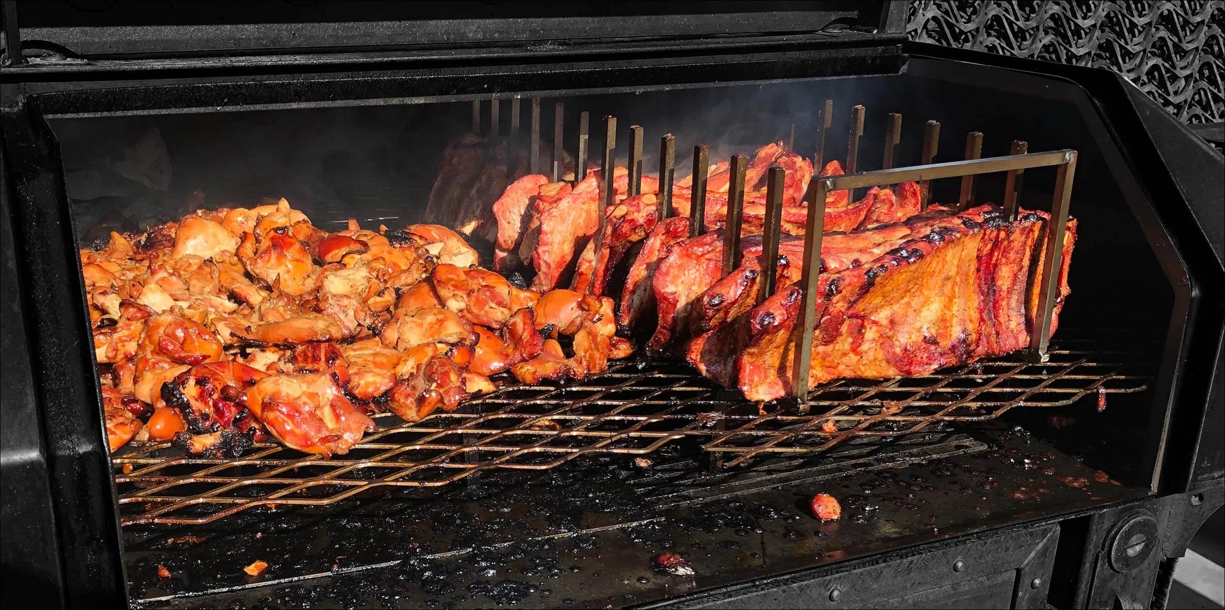 Ribs Chicken Pile Peacemaker Grill Andrew Parent