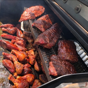 Ribs and Drumsticks on a Peacemaker Grill Andrew Parent